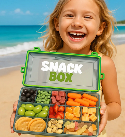 Portable Airtight Snack Box with Removable Compartments — Travel Food Storage for Charcuterie, Fruit & Candy - Babytopia32