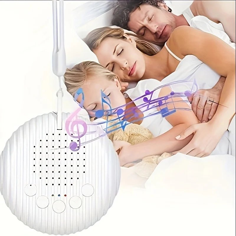 Portable White Noise Sleep Machine — 12 Soothing Sounds, USB Rechargeable, Timer & Volume Control - Babytopia32