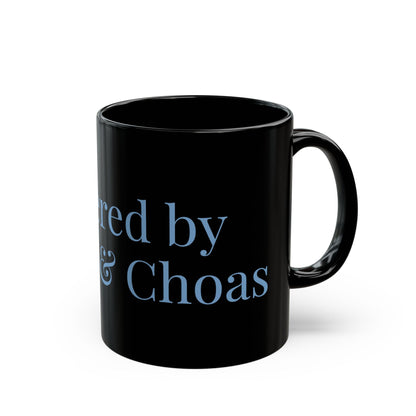Powered by Coffee and Chaos Mug | Black Coffee Mug 11oz 15oz - Babytopia32