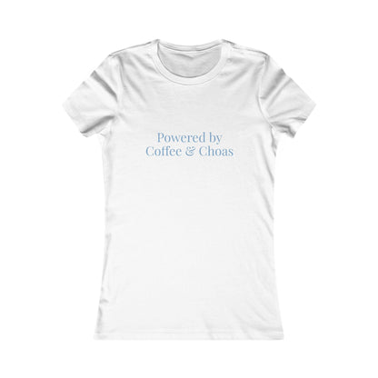 Powered by Coffee and Chaos Tee | Women's Graphic Shirt - Babytopia32