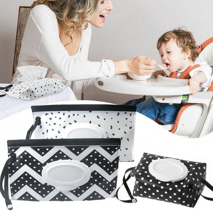 Refillable Baby Wipe & Tissue Storage Bag — Portable Wet Wipes Holder for Stroller, Travel & Outdoor Use - Babytopia32