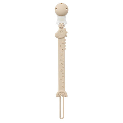 Silicone Pacifier Clips — BPA Free One-Piece Holder for Baby Boys & Girls | Giraffe & Dinosaur Designs - Babytopia32