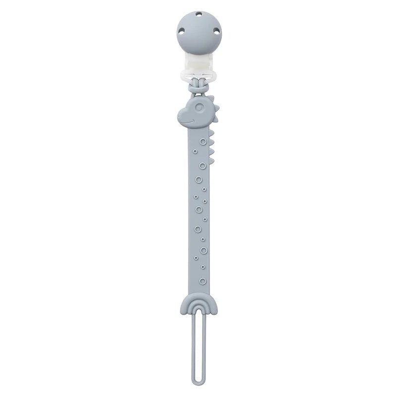 Silicone Pacifier Clips — BPA Free One-Piece Holder for Baby Boys & Girls | Giraffe & Dinosaur Designs - Babytopia32