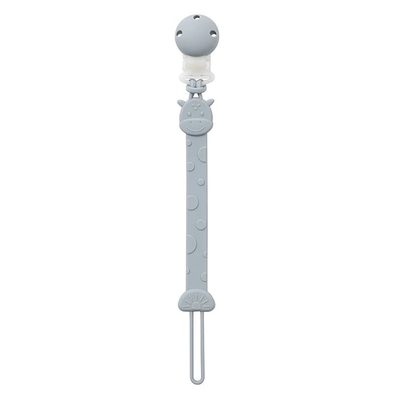 Silicone Pacifier Clips — BPA Free One-Piece Holder for Baby Boys & Girls | Giraffe & Dinosaur Designs - Babytopia32