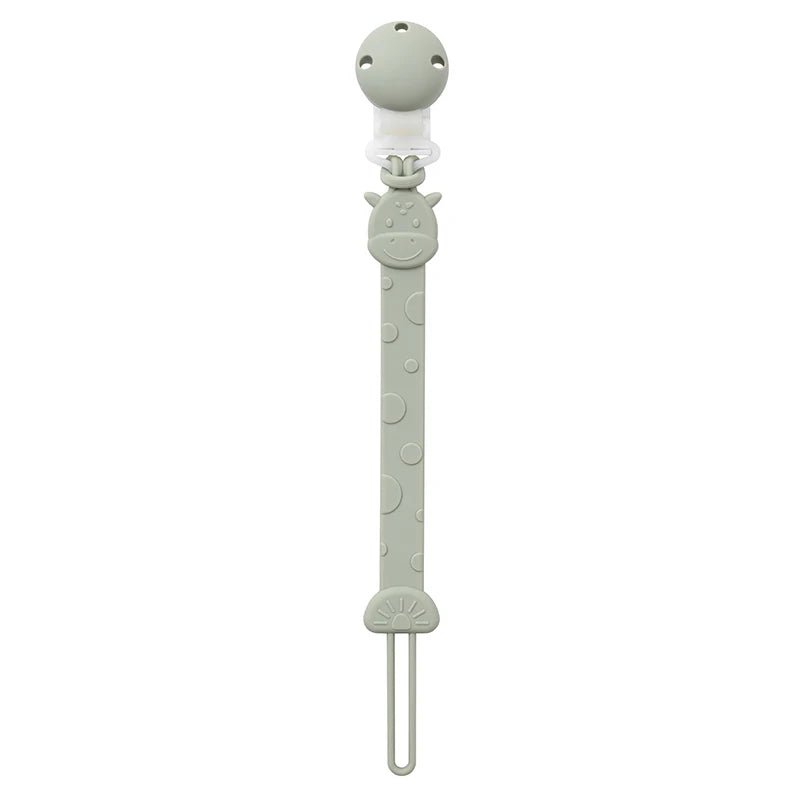 Silicone Pacifier Clips — BPA Free One-Piece Holder for Baby Boys & Girls | Giraffe & Dinosaur Designs - Babytopia32