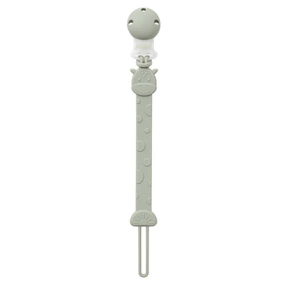 Silicone Pacifier Clips — BPA Free One-Piece Holder for Baby Boys & Girls | Giraffe & Dinosaur Designs - Babytopia32