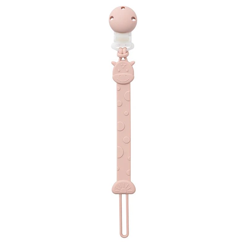 Silicone Pacifier Clips — BPA Free One-Piece Holder for Baby Boys & Girls | Giraffe & Dinosaur Designs - Babytopia32