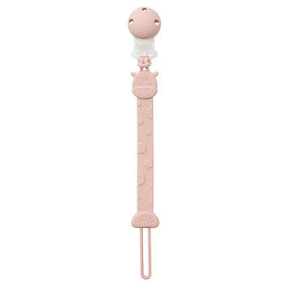 Silicone Pacifier Clips — BPA Free One-Piece Holder for Baby Boys & Girls | Giraffe & Dinosaur Designs - Babytopia32