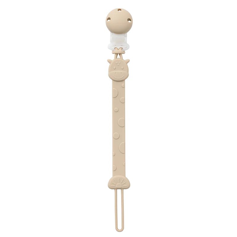 Silicone Pacifier Clips — BPA Free One-Piece Holder for Baby Boys & Girls | Giraffe & Dinosaur Designs - Babytopia32