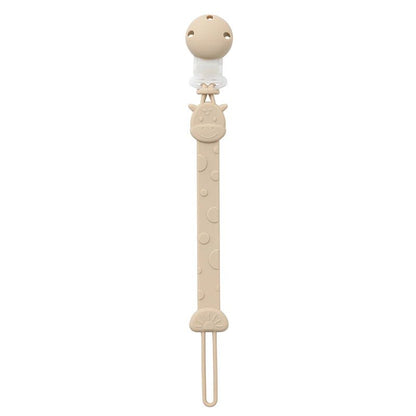 Silicone Pacifier Clips — BPA Free One-Piece Holder for Baby Boys & Girls | Giraffe & Dinosaur Designs - Babytopia32