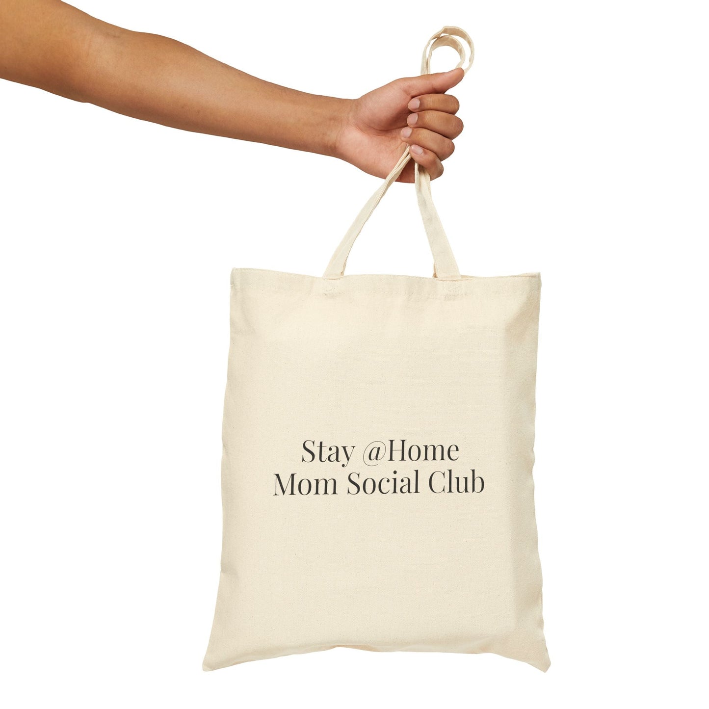 Stay At Home Mom Social Club Tote Bag | Cotton Canvas - Babytopia32