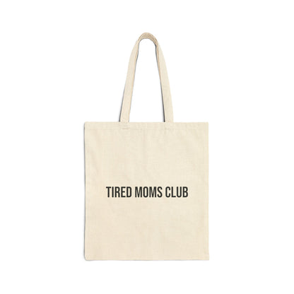 Tired Moms Club Tote Bag | Cotton Canvas Mom Life Grocery Market Bag - Babytopia32
