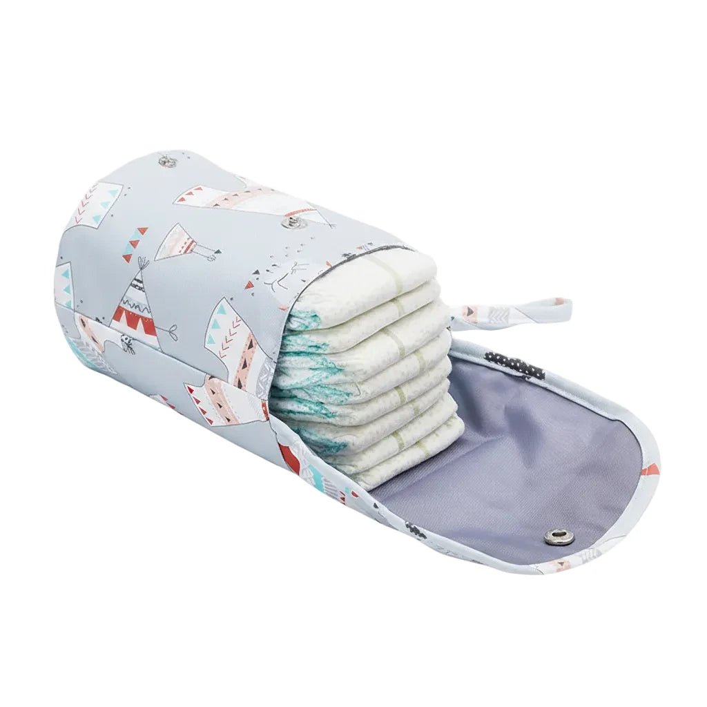 Waterproof Wet Dry Diaper Bag Organizer Insert — Nappy Storage Pouch for Stroller, Travel & Tote - Babytopia32