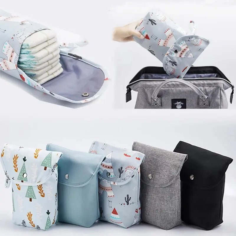 Waterproof Wet Dry Diaper Bag Organizer Insert — Nappy Storage Pouch for Stroller, Travel & Tote - Babytopia32