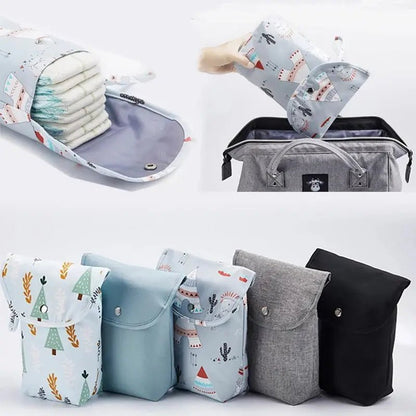 Waterproof Wet Dry Diaper Bag Organizer Insert — Nappy Storage Pouch for Stroller, Travel & Tote - Babytopia32